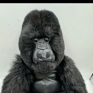 Vintage Discovery Channel 1999 Realistic Black Gorilla Plush Stuffed Animal